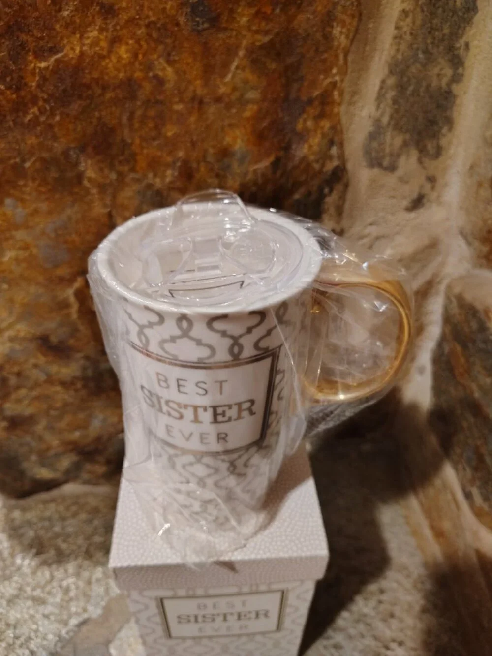 Cypress Express Best Sister Ever Tall 17 oz Coffee Cup Mug Decorative Box